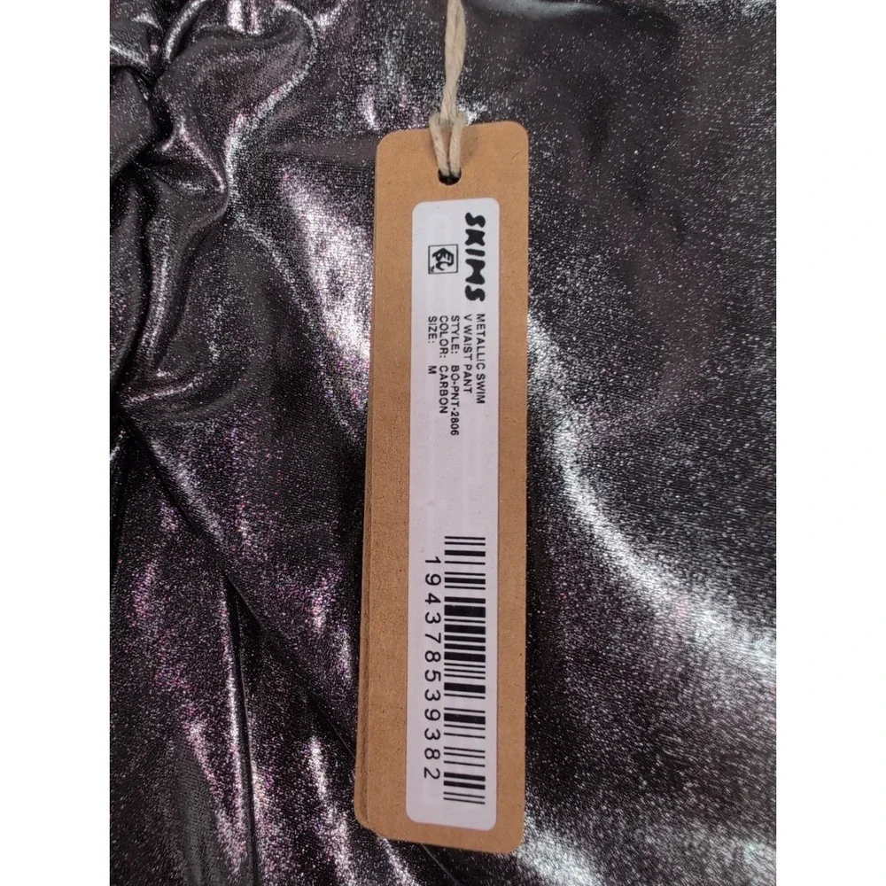 Skims Metallic Swim V Waist Capris Carbon M Metallics Collection Rare New